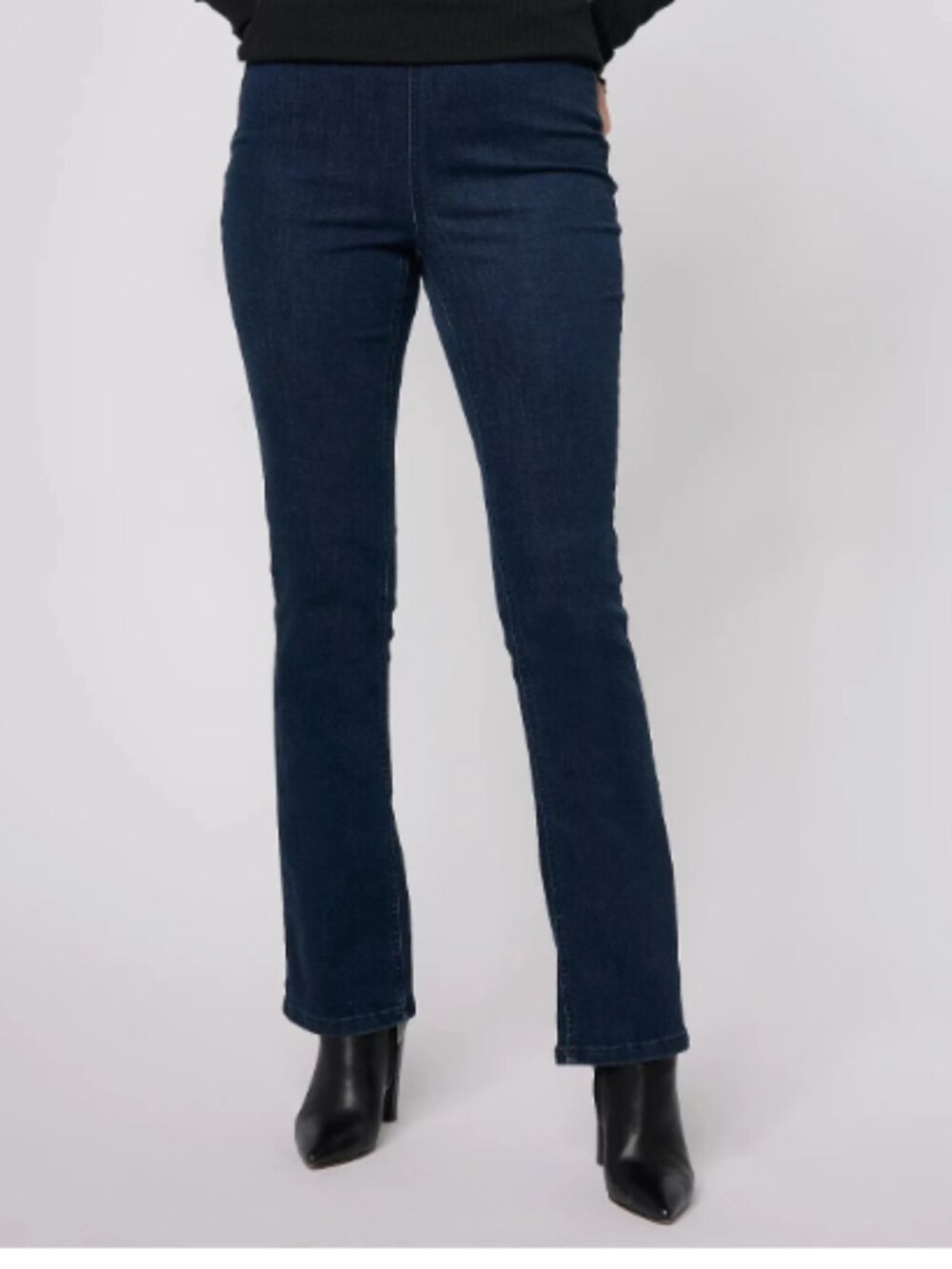 Denim Co Signature Perfect Flex Tall Pull-On Jeans-Dark Wash-Tall 6-NEW-A607625